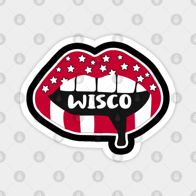 Wisco Lips Magnet by NFDesigns