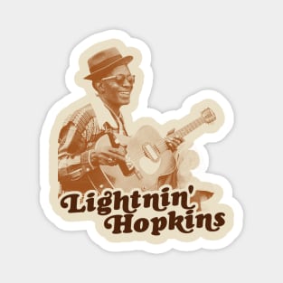 Retro Lightnin Hopkins Sepia Tribute Magnet