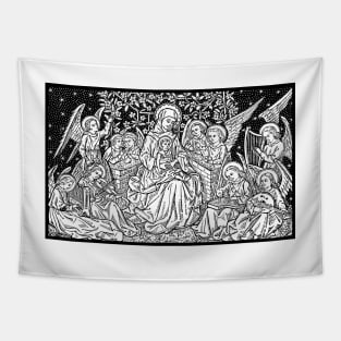 Jesus, Mary, and Angels Tapestry