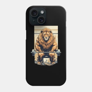 lion at gym Phone Case