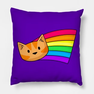 Rainbow cat Pillow