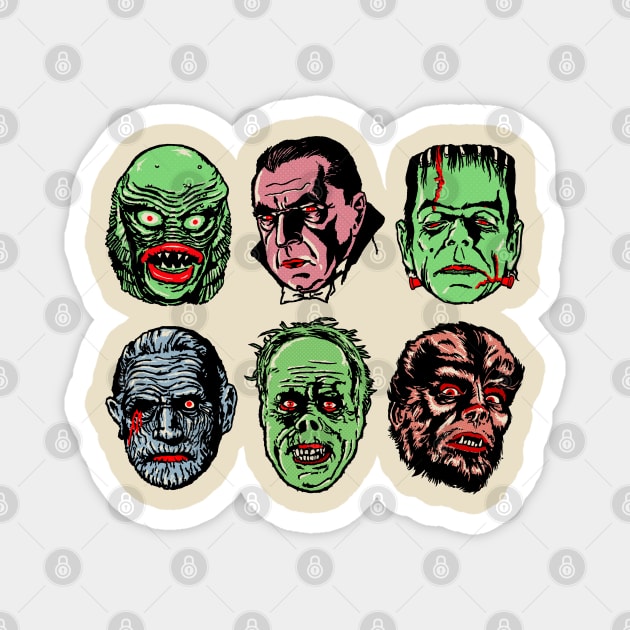 MANI-YACK Famous Movie Monsters Magnet by HalloweenHotSce