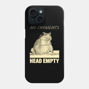 No thoughts Frog Phone Case