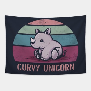 Curvy Unicorn Tapestry