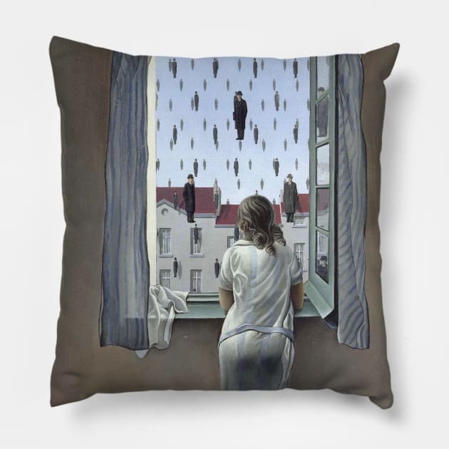 When Dalì meets Magritte Pillow by Illusory contours