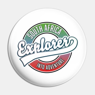 South Africa explorer into adventure retro logo Pin