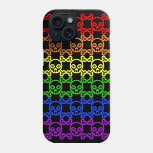 Gay Pride Jolly Roger Skull and Crossbones Phone Case