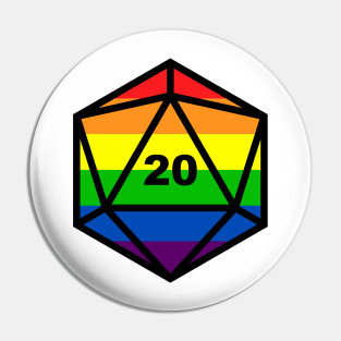 Pride D20: Gay Pin