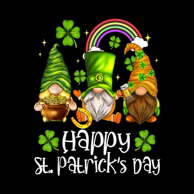 Lucky Shamrock Gnomie Lovers Happy St Patrick's Day by Mhoon 