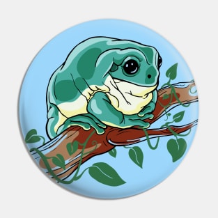 White's Tree Frog pet. Illustration for amphibian lovers Pin