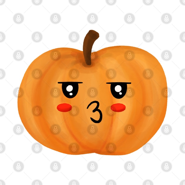 Bored kawaii pumpkin by Random Prints