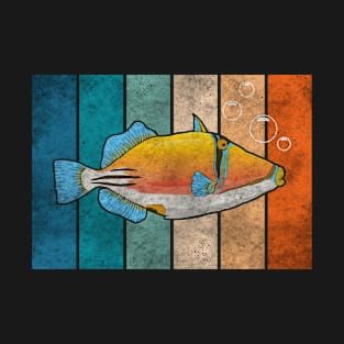 Retro Humuhumunukunukuapua'a Hawaiian Reef Triggerfish T-Shirt