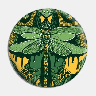 Forrest Green Circle of the Dragonfly Pin