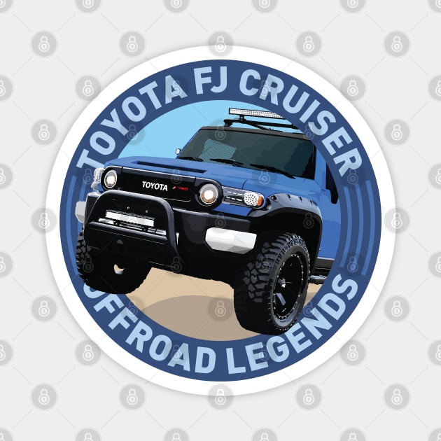 4x4 Offroad Legends: Toyota FJ Cruiser (blue) Magnet by OFFROAD-DESIGNS