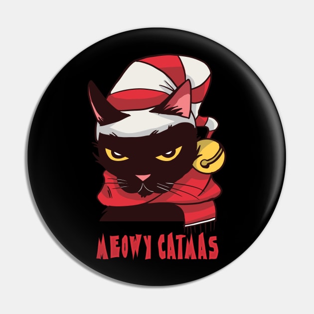 Meowy Catmas Pin by Kribis