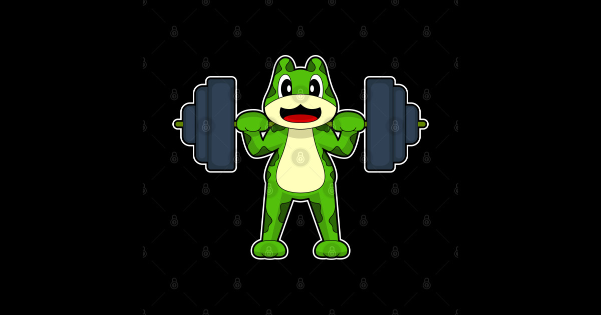 Frog Bodybuilder Dumbbell Bodybuilding - Frog - Sticker | TeePublic