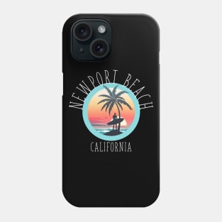 Newport Beach - California (with White Lettering) Phone Case