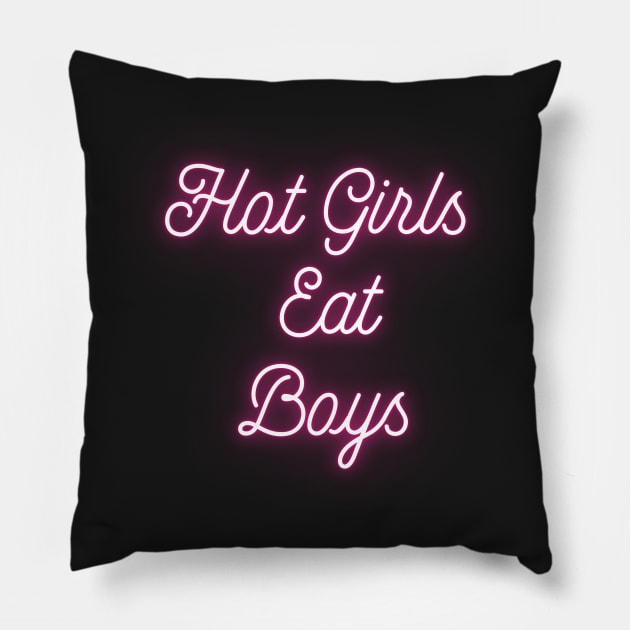 Hot Girls Eat Boys (Jennifer's Body) Pillow by erinrianna1