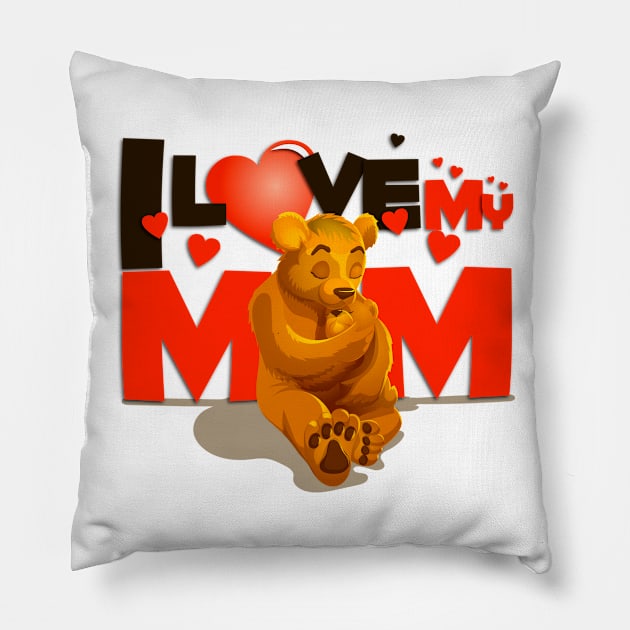 mama bear Pillow by JonathanVisual