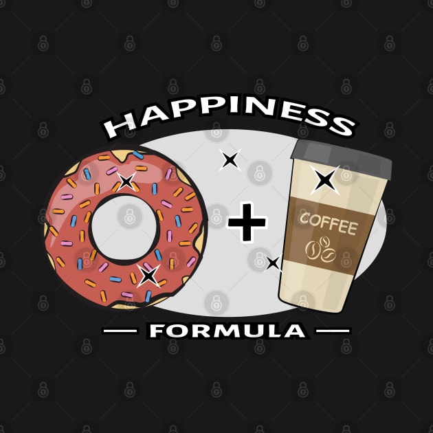 Happiness Formula - Donut And Coffee - Funny by DesignWood Atelier