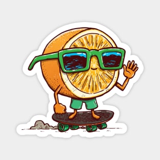 The Orange Skater Magnet