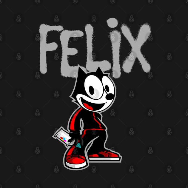 FELIX GRAFFITI - 4 dark tees by ROBZILLA