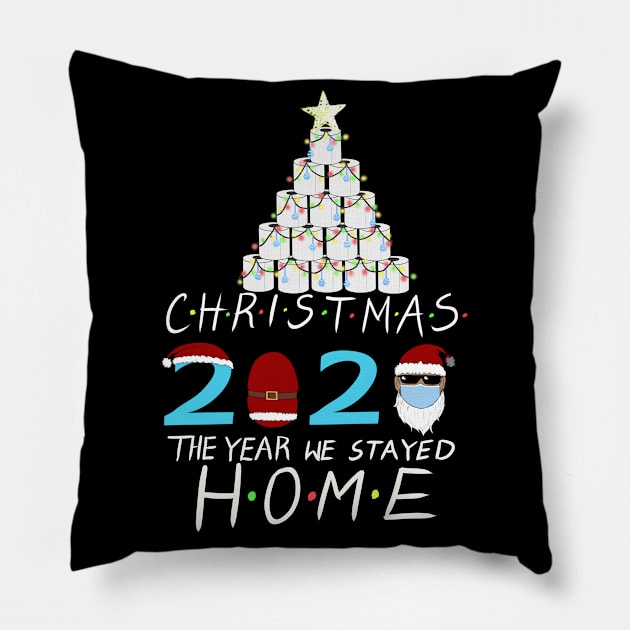 Christmas 2020 - The Year We Stayed Home Pillow by Mystik Media LLC