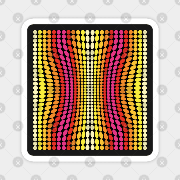 Dots color yellow, orange, red Magnet by NYWA-ART-PROJECT