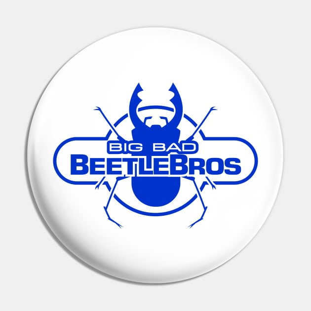 Beetle Bros Logo Blue Pin by GodPunk