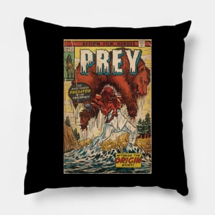 PREY - Predator Bear fight comic book fan art Pillow