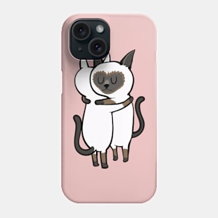 Siamese Cat Hugs Phone Case