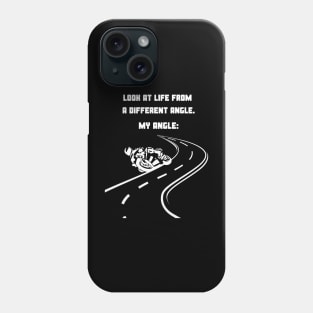 Motorbikers and their different angle of looking at life - motorbiker Phone Case