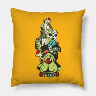 doodle dogs hand drawn Pillow