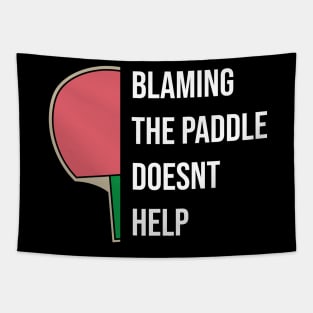 Ping Pong Table Tennis Tabletennis Paddle Fun Quote Saying Tapestry