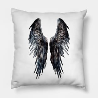 Black Angelic Wings Pillow