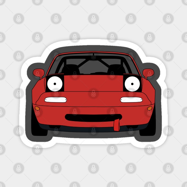 Miata Happy Racecar Magnet by AutomotiveArt