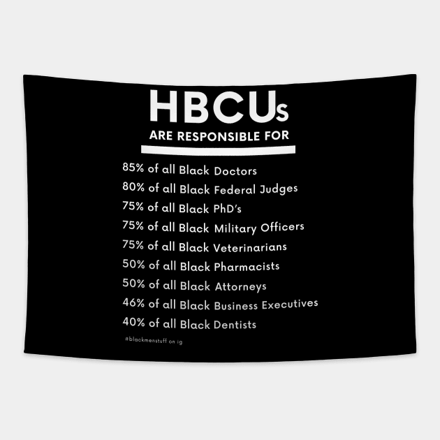 HBCUs are Responsible for... (white writing) Tapestry by BlackMenStuff