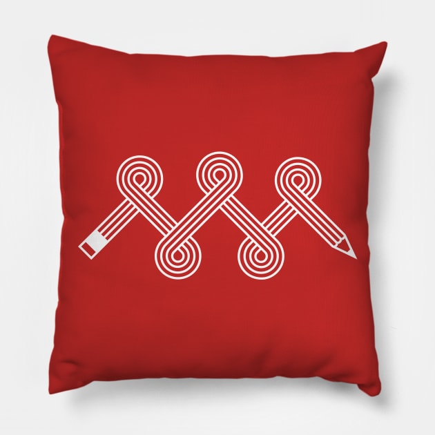 Swirly Pencil Pillow by ClarkStreetPress