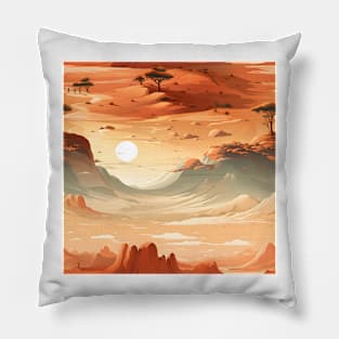 Fantasy Landscapes Desert Pattern 5 Pillow