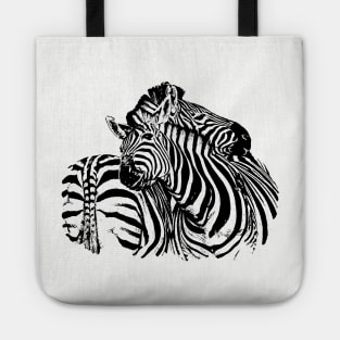 Affectionate Zebras | African Wildlife Tote