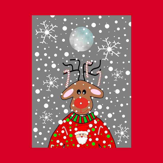 SNOWSTORM Reindeer Xmas by SartorisArt1