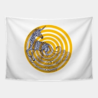 Unicorn Zebra Tapestry