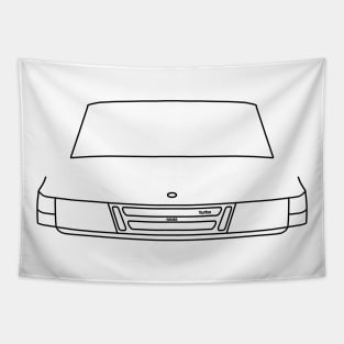 Saab 900 outline graphic (black) Tapestry