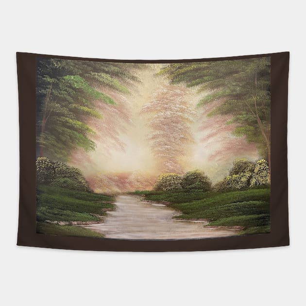 Tranquil Wooded Stream Tapestry by J&S mason