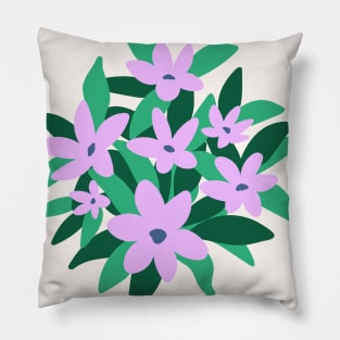 Purple Flower Bouquet Pillow