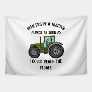 Tractor Farmer Trucking Farming Agriculture Vintage Tapestry