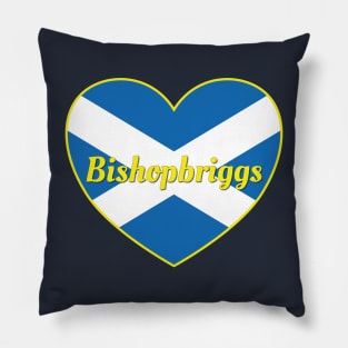 Bishopbriggs Scotland UK Scotland Flag Heart Pillow