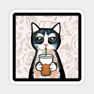 Cat Coffee Magnet