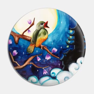 Watercolor - The nightingale Pin