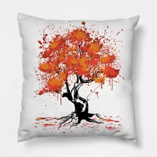 Autumn Tree Painting Pillow
